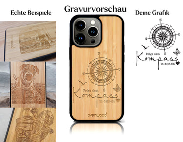 INDIVIDUELL iPhone 15 Pro Bambus-Kunststoff